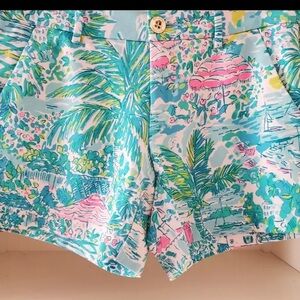 NWOT Lilly Pulitzer Callahan Knit Short Gustavia Green Sunshine City Size 10